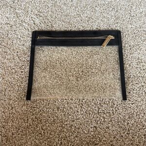 Clarity Clutch Small Black Leather